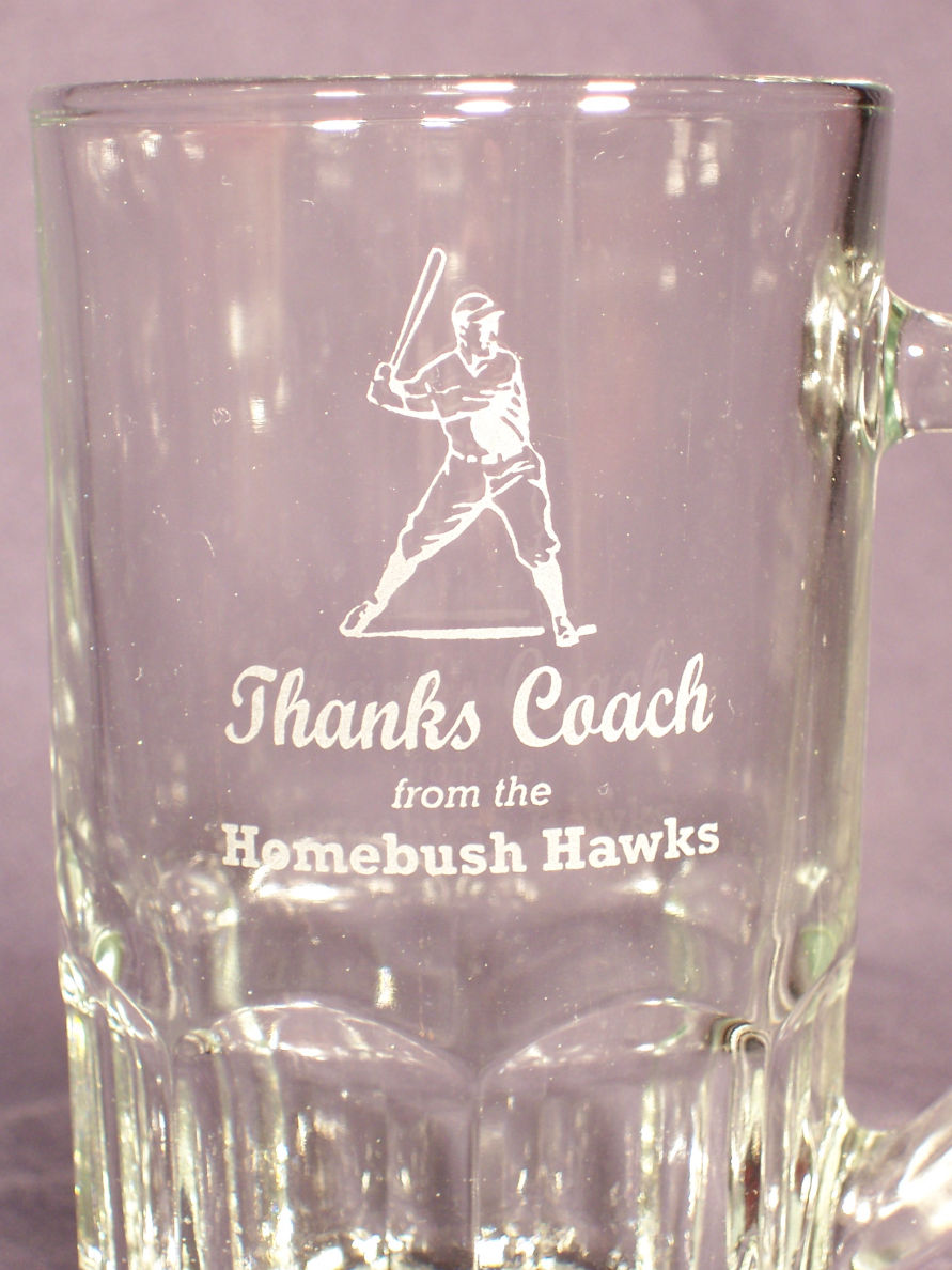 Thanks Coach engraved beer tankard