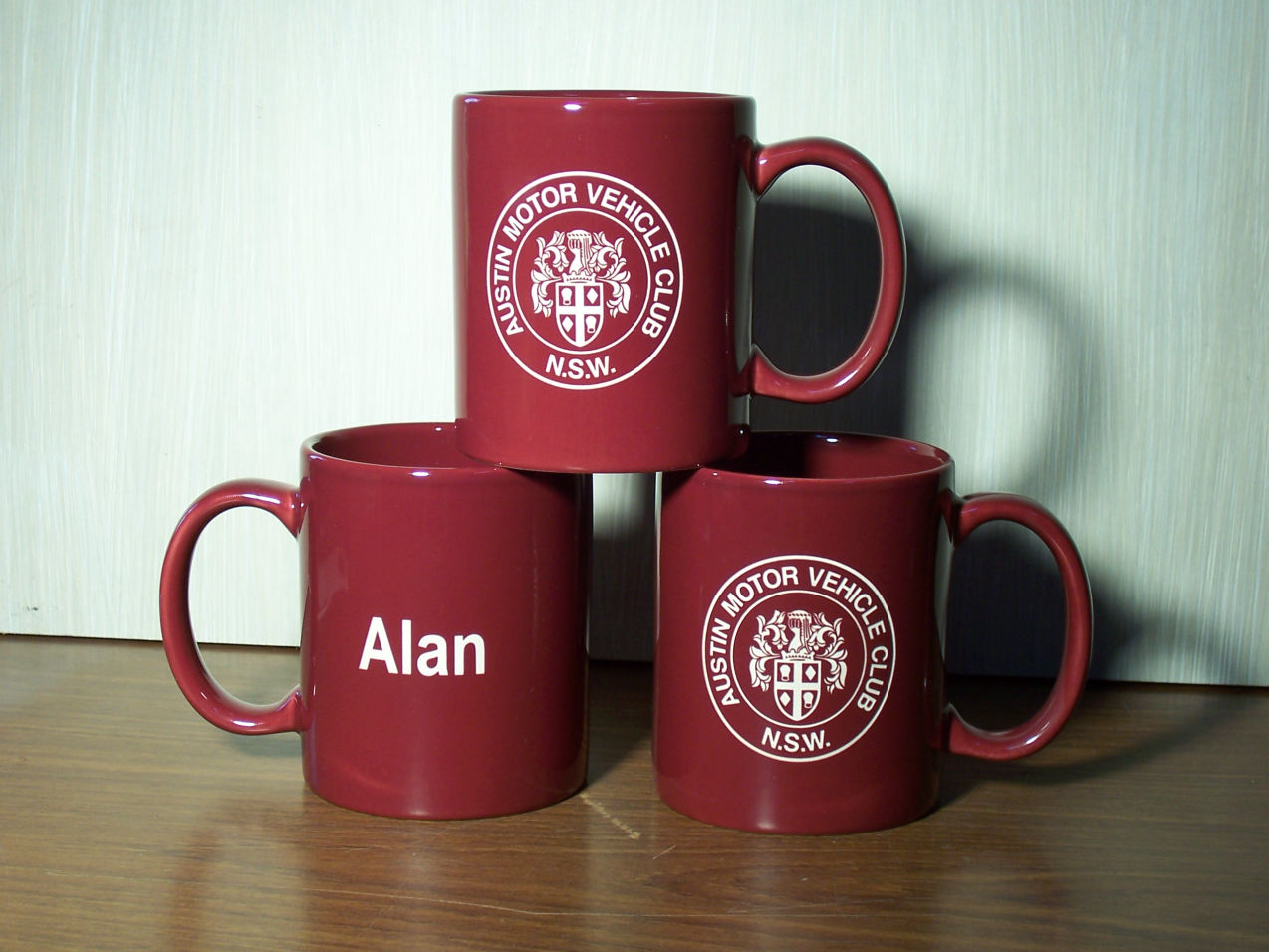 Permanently engraved coffee mugs