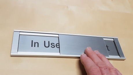 Sliding In Use & Vacant signs