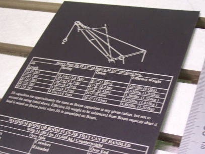 High detail laser engraved DuraBlack sign 