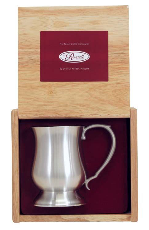 Pewter tankard in timber gift box
