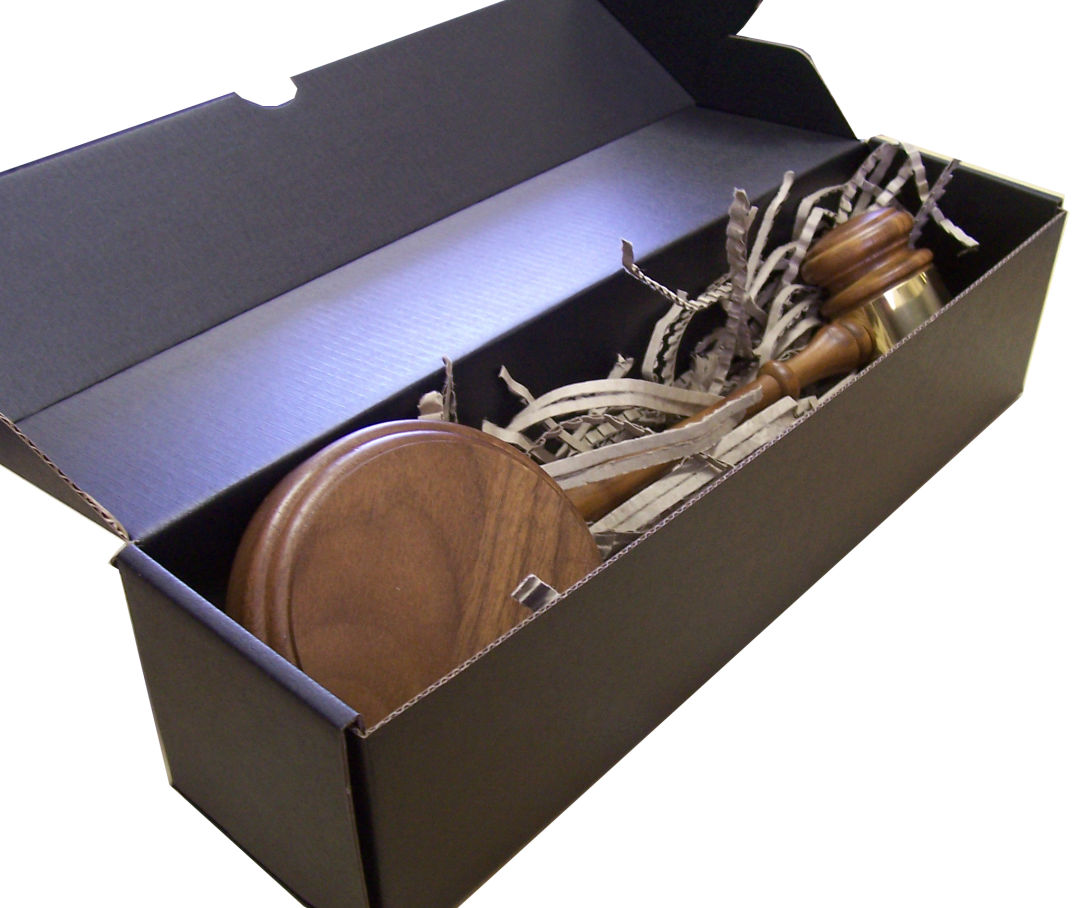Gavel set in gift box